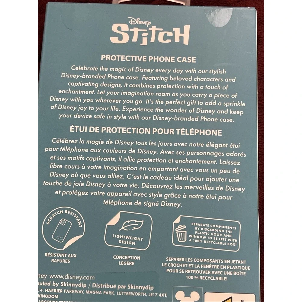 NIB Disney Stitch Christmas Present Santa Phone Apple iPhone Case 16 Pro‎ Max